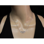 Naszyjnik damski srebrny 925 subtelny łańcuszek z zawieszką z cyrkoniami