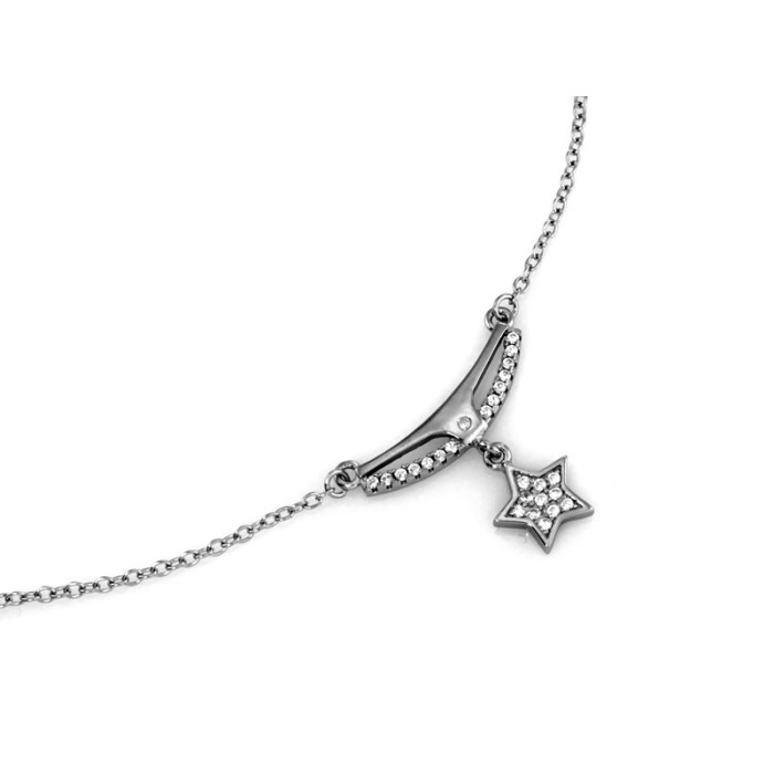 Srebrny naszyjnik 925 dla kobiety z zawieszką w kształcie gwiazdki z cyrkoniami