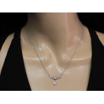 Srebrny naszyjnik 925 dla kobiety z zawieszką w kształcie gwiazdki z cyrkoniami