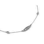 Naszyjnik ze srebra 925 damski z subtelną zawieszką z białymi cyrkoniami
