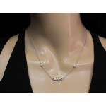 Naszyjnik ze srebra 925 damski z subtelną zawieszką z białymi cyrkoniami