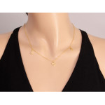 Srebrny naszyjnik damski pozłacany ze znakami nieskończoności i sercami