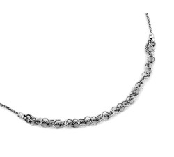 Srebrny naszyjnik 925 z nowoczesną przywieszka z małych obręczy