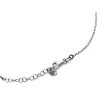 Elegancki naszyjnik ze srebra 925 z wiszącymi medalionami i krzyżykami