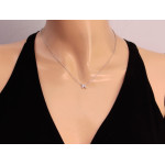 Naszyjnik srebrny z literką K