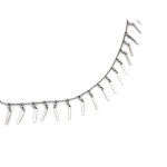 Naszyjnik srebrny 925 z kulkami oraz prostokątnymi zawieszkami doskonały na upominek