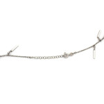 Naszyjnik srebrny 925 z kulkami oraz prostokątnymi zawieszkami doskonały na upominek