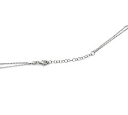 Srebrny naszyjnik próby 925 z długim frędzlem łańcuszkowym