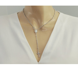 Naszyjnik ze srebra 925 różaniec na prezent