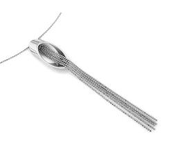 Srebrny naszyjnik 925 krawatka z wisiorkiem