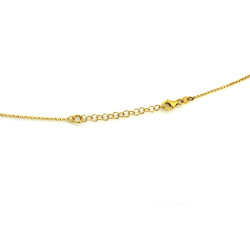 Pozłacany srebrny naszyjnik 925 ze skręcanym wisiorkiem