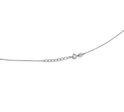 Srebrny naszyjnik 925 krawatka z sercem nieskończonością i cyrkonią