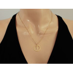 Naszyjnik ze srebra pozłacanego 925 z krzyżykiem w kółku