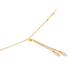 Naszyjnik ze srebra 925 pozłacana krawatka z kulkami