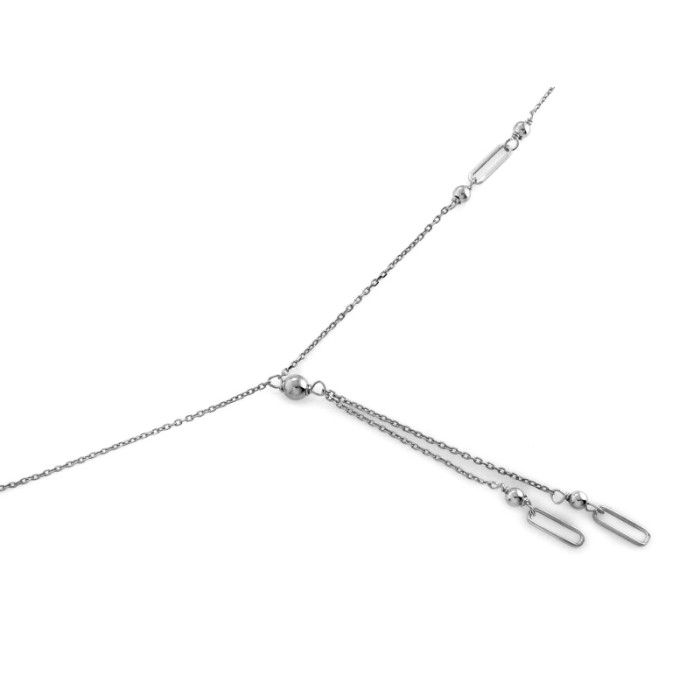 Srebrna krawatka 925 z wiszącymi łańcuszkami