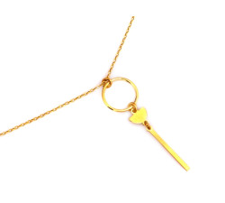 Pozłacany srebrny naszyjnik 925 z modnym wisiorkiem na prezent