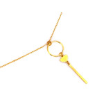 Pozłacany srebrny naszyjnik 925 z modnym wisiorkiem na prezent