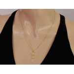 Naszyjnik ze srebra pozłacanego 925 z zawieszką i koniczynką