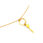 Naszyjnik ze srebra 925 pozłacany z modną zwieszką