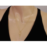 Naszyjnik ze srebra 925 pozłacany z modną zwieszką