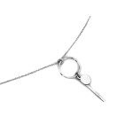 Naszyjnik kobiecy modny srebrny 925 z modnym okrągłym nowoczesnym trwałym wisiorem