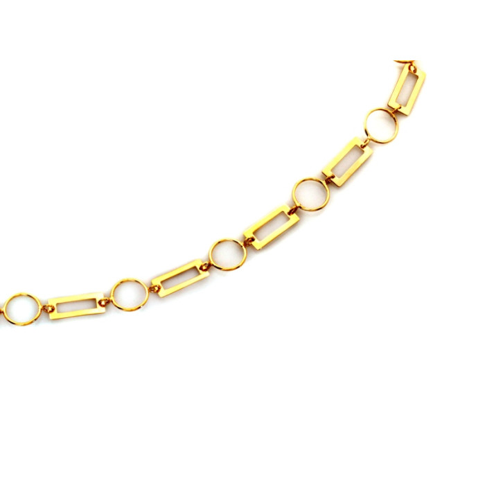 Łańcuch naszyjnik 925 srebrny uniwersalny pozłacany ze składanych modnych elementów