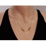 Naszyjnik kobiecy srebrny 925 pozłacany subtelny i efektowny oryginalny design