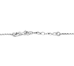 Naszyjnik elegancki 925 srebrny z wisiorkiem w kształcie kółka i skrzydła z cyrkoniami dla kobiety