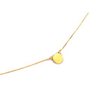 Łańcuszek srebrny 925 pozłacany popularny design celebrytka z kółkiem ponadczasowy