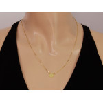 Łańcuszek srebrny 925 pozłacany popularny design celebrytka z kółkiem ponadczasowy