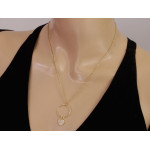 Naszyjnik srebrny 925 pozłacany ekskluzywny wisior z sercem i cyrkoniami na prezent