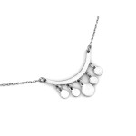 Naszyjnik srebrny 925 kobiecy sztywny modny wisior z okrągłymi zawieszkami blaszkami