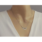 Naszyjnik srebrny 925 kobiecy sztywny modny wisior z okrągłymi zawieszkami blaszkami