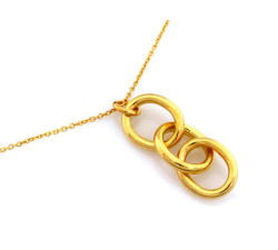 Srebrny naszyjnik 925 pozłacany i oryginalny design z modnym wisiorkiem