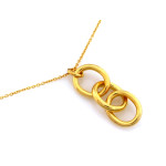 Srebrny naszyjnik 925 pozłacany i oryginalny design z modnym wisiorkiem