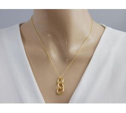 Srebrny naszyjnik 925 pozłacany i oryginalny design z modnym wisiorkiem