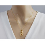 Srebrny naszyjnik 925 pozłacany i oryginalny design z modnym wisiorkiem