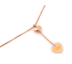 Naszyjnik srebrny 925 pozłacany wisiorek zdobiony białą cyrkonią w kształcie serca