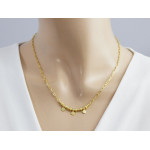 Srebrny 925 naszyjnik pozłacany w kolorze złota z zawieszkami w kształcie kuleczek na prezent