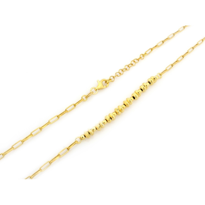 Naszyjnik pozłacany srebrny 925 z kulkami na prezent dla niej