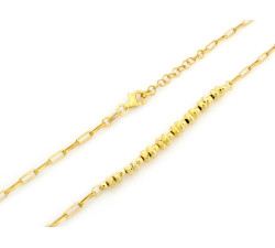 Naszyjnik pozłacany srebrny 925 z kulkami na prezent dla niej