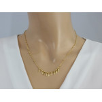 Naszyjnik srebrny pozłacany 925 z kuleczkami i skrzydłami na łańcuszku