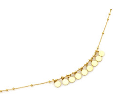 Pozłacany naszyjnik 925 z zawieszkami z kuleczkami na łańcuszku