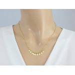 Pozłacany naszyjnik 925 z zawieszkami z kuleczkami na łańcuszku