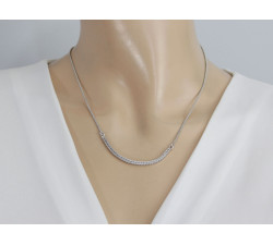 Naszyjnik srebrny 925 łańcuszek gruby lisi ogon elegancki wzór na prezent