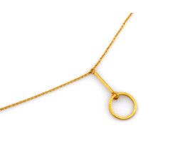 Naszyjnik pozłacany srebrny 925 z modnym wisiorem na prezent