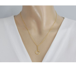 Naszyjnik pozłacany srebrny 925 z modnym wisiorem na prezent