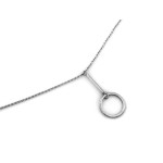 Srebrny naszyjnik 925 z modnym wisiorem ringiem na łańcuszku na prezent