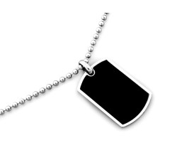 Naszyjnik srebrny nieśmiertelnik 925 z kulkowym łańcuszkiem na prezent