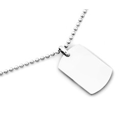 Naszyjnik srebrny nieśmiertelnik 925 z kulkowym łańcuszkiem na prezent